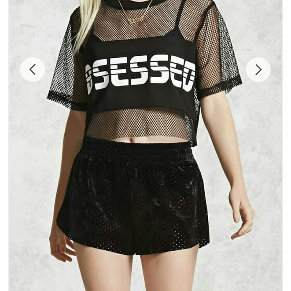 Forever 21 Jersey Velour shorts